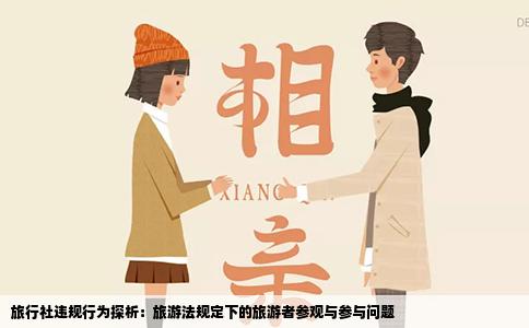 旅行社违规行为探析：旅游法规定下的旅游者参观与参与问题