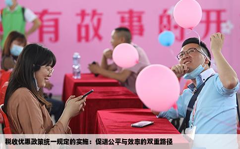 税收优惠政策统一规定的实施：促进公平与效率的双重路径