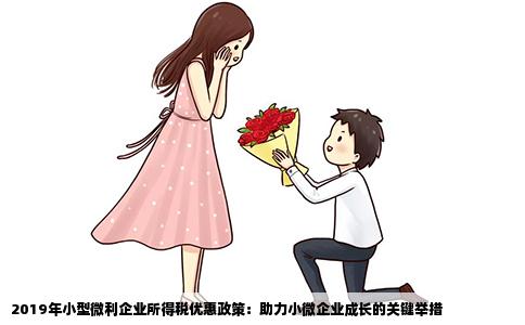 2019年小型微利企业所得税优惠政策：助力小微企业成长的关键举措