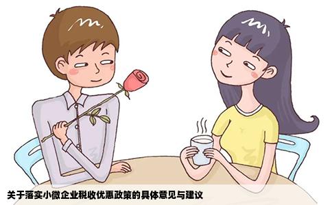 关于落实小微企业税收优惠政策的具体意见与建议